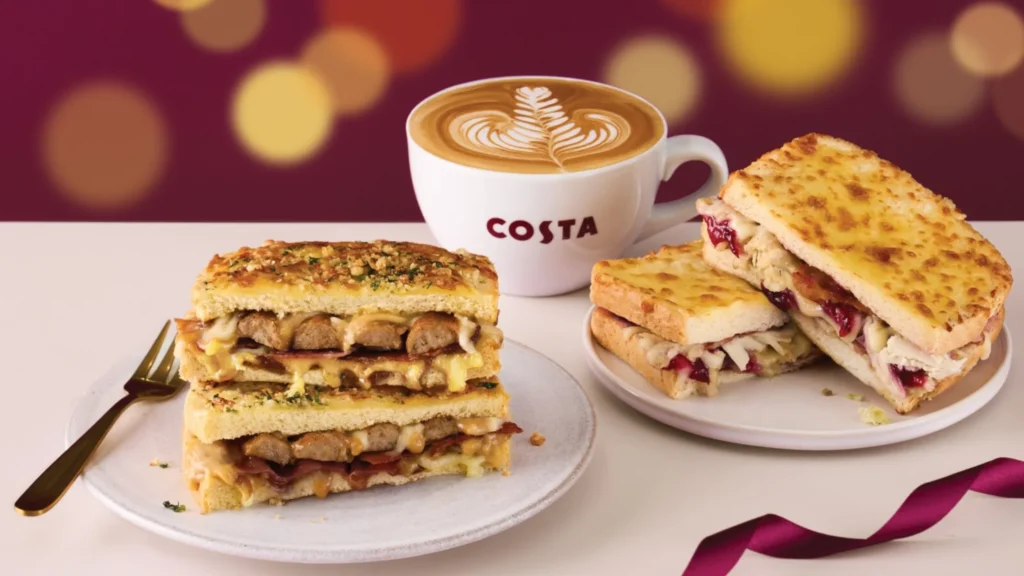 Costa Christmas menu 2025