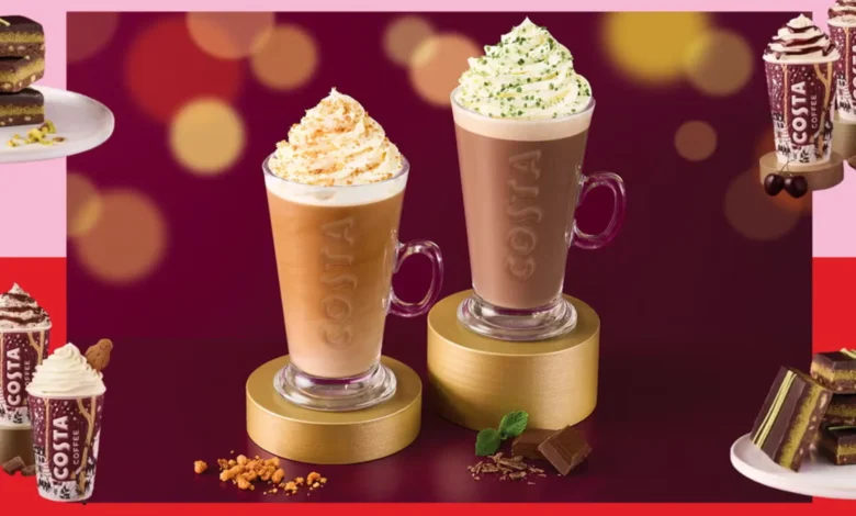 Costa Christmas menu 2025